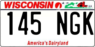 WI license plate 145NGK