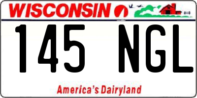 WI license plate 145NGL