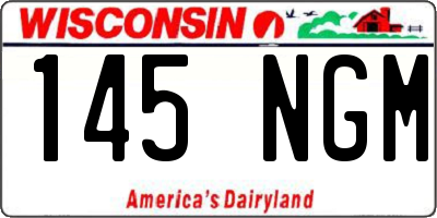 WI license plate 145NGM