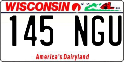 WI license plate 145NGU