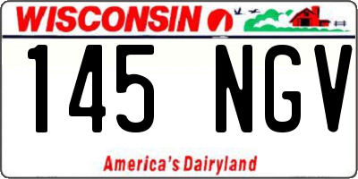 WI license plate 145NGV