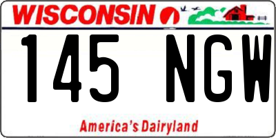 WI license plate 145NGW