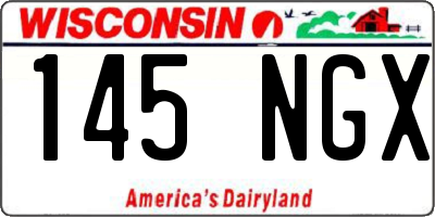 WI license plate 145NGX
