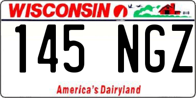 WI license plate 145NGZ