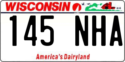 WI license plate 145NHA