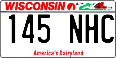 WI license plate 145NHC