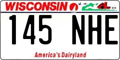 WI license plate 145NHE