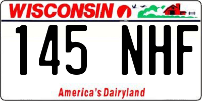 WI license plate 145NHF