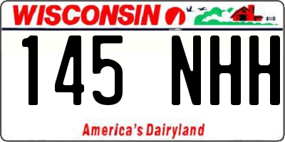 WI license plate 145NHH