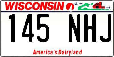 WI license plate 145NHJ