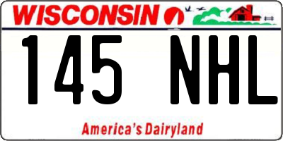 WI license plate 145NHL