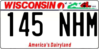 WI license plate 145NHM