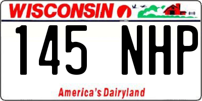WI license plate 145NHP