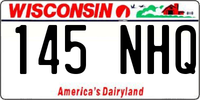 WI license plate 145NHQ