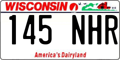 WI license plate 145NHR