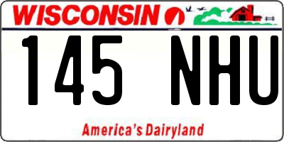 WI license plate 145NHU