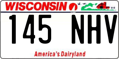 WI license plate 145NHV