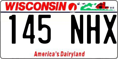 WI license plate 145NHX