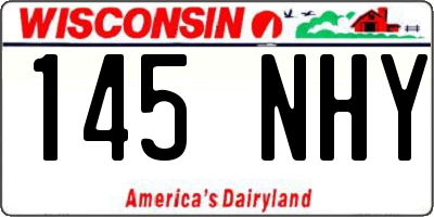 WI license plate 145NHY