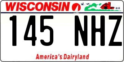 WI license plate 145NHZ