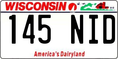 WI license plate 145NID