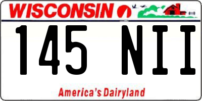 WI license plate 145NII