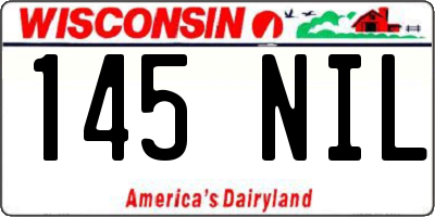 WI license plate 145NIL