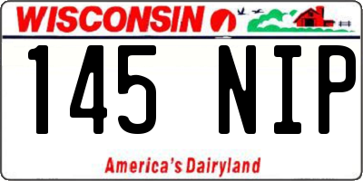 WI license plate 145NIP