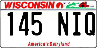 WI license plate 145NIQ