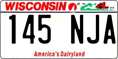WI license plate 145NJA