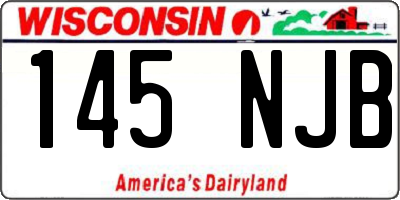 WI license plate 145NJB