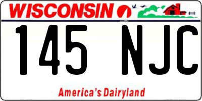 WI license plate 145NJC