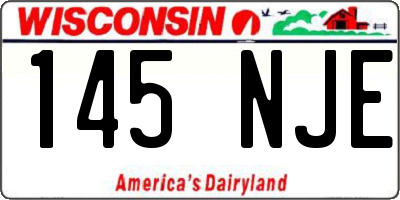 WI license plate 145NJE