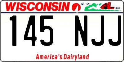 WI license plate 145NJJ