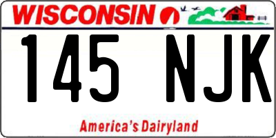 WI license plate 145NJK