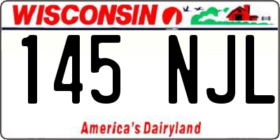 WI license plate 145NJL