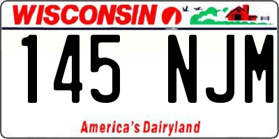 WI license plate 145NJM