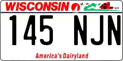 WI license plate 145NJN