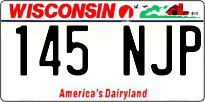 WI license plate 145NJP