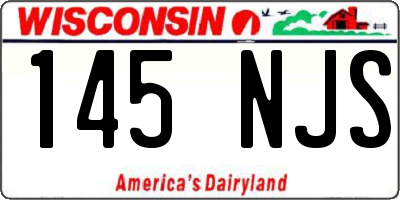 WI license plate 145NJS