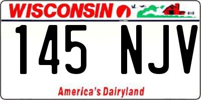 WI license plate 145NJV