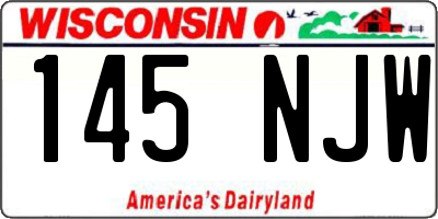 WI license plate 145NJW