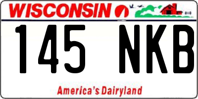 WI license plate 145NKB