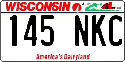 WI license plate 145NKC
