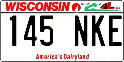 WI license plate 145NKE
