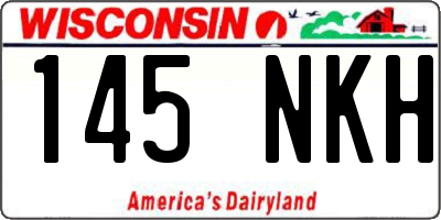 WI license plate 145NKH
