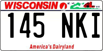 WI license plate 145NKI