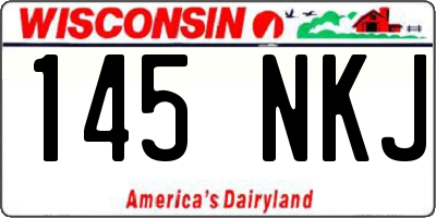 WI license plate 145NKJ