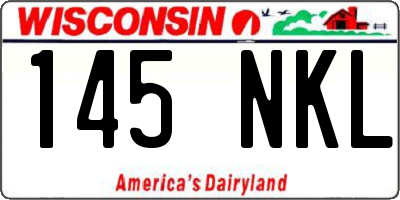 WI license plate 145NKL