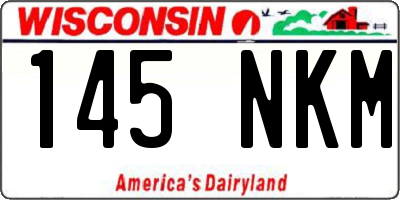 WI license plate 145NKM